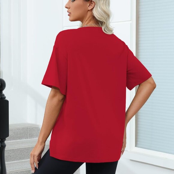 Womens Oversized Tshirts Short Sleeve Loose Fit XXL‎ - Picture 4 of 6